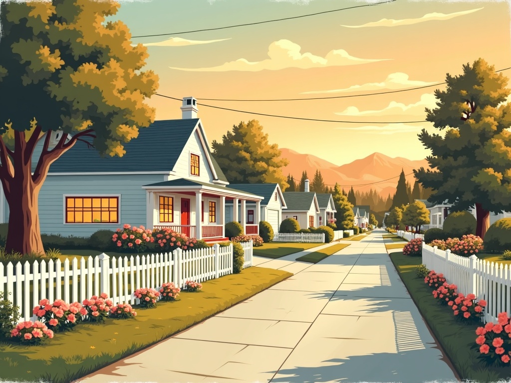 Vintage nostalgic postcard example